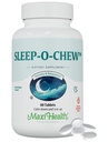 Maxi Health Sleep-O-Chew Strawberry Chewable Tablet עם Magnesium, Inositol, L-Tryptophan, 3 מ"ג מלטונין עבור תמיכה בשינה - לא הרגלים טפסים שינה עזרה למבוגרים, שינה כשרה, 60 הרוזן