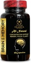 Brain and Memory Support - Natural Brain Supplement, alertness, Gingko Biloba, Focus & Concentration, Cognivive Support - 1 בקבוקי 60 קפסולות