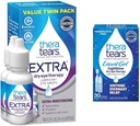 TheraTears תוספת טיפול עיניים יבש Lubricating טיפות עיניים לעיניים יבשות, 0.5 fl oz בקבוק, 2 Count(Pack של 1) & נוזל גלי הלילה Lubricating טיפות עיניים עבור עיניים יבשות, Single-Use Vials, 30 ספירה
