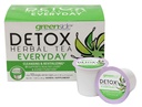Greenside Detox Herbal Tea Single מגישים גביעים עבור כל יום - ניקוי ושיקום תוספי הגוף - 10 גביעים (3 גרם שירות / Cup)