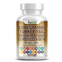 Lions Mane 3000mg 20in1 Mushroom תוספת עם טורקיה Tail 2000 מ"ג Reishi 1000 מ"ג Cordyceps Chaga 1000mg Maitake Meshima Poria Cocos Shiitake Oyster Porcini Enoki 60 Count