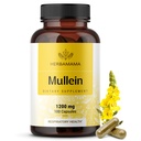 HerBAMAMA מולליין Leaf קפסולות - 1200mg Mullein Leaf לחלץ עבור Lung Detox תמיכה - טבעוני, Non-GMO Respiratory Lung ניקויse תוסף