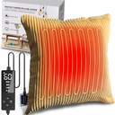 Creatrill Heated Pillow Cover 18x18 (No Pillow הכנס), Manstrual Heating Pad for Back Pain Relief, Time Heating Pads for Cramps