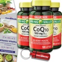 בחירת Bundle Spring Valley Rapid-Release CoQ10 Coenzyme Q10 100 מ"ג Softgels 120 CT 3 pk (360 Total) + Application & Pill Container (5 פריטים)!