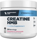 Transud Labs Creatine HMB - אבקת Creatine Monohydrate עם HMB לצמיחת שרירים, כוח מוגבר, אנרגיה מוגברת, ושיפור ביצועים אתלטיים - 30 משרתים, Strawberry Lemonadeadeadeadeadeade