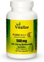 Vitalize - Pancy-C 500 MG BUFFERED | ויטמין C תוסף | תמיכה מערכת ריפוי ound ו- Immune | Ascorbic Acid ויטמין C | Efficient cell Absorption | כל בקבוק מכיל 120 טבליות Veg