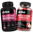 Myo-Inositol & D-Chiro Inositol & AC Gummies - 40:1 Ratio הורמון איזון לנשים ו- Apple Cider Vinegarmies - תוספים לתמיכה במחזור גברים ונשים בריאות