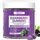 Elderberry Gummies Immune תמיכה תוסף: Elderberry ויטמין C ו- Zinc לספק תמיכה אנטי-חמצן Gluten חינם 130 מסטיק