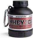 Smartshake Whey2Go Black חלבון אבקת אחסון 50g - BPA Free Shaker Bottle Funnel עבור אבקת חלבון Whey + חלבון שקד 110 מ"ל, DC Comics Batman Gifts for Men (שחור)