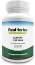 Real Herbs Slippery Elm Bark Extract-Derived מ 7000 מ"ג של Slippery Elm Bark עם 10:1 לחלץ כוח - Soothes Soreness של Mucous Membranes, Antioxidant Skin Support - 50 Vegetarian קפסולות