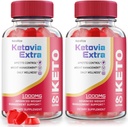 (2 Pack) Ketovia תוספת חניכיים - Ketovia תוספת חניכיים ACV, Ketovia AC GumVmies מתקדם ירידה במשקל, תוספת כוח מקסימלי, Ketovia Keto + ACV מסטיקמי, Keto Via תוספת ביקורות (120 חניכיים)
