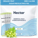 Nectar hydrotion Packets - Electrolytes אבקת Packets - סוכר חינם ו 0 Calorie - אורגני פירות נוזלי 4 hydrote מקלות עבור הידרציה הקלה ושיקום מהיר (Grape 18 Pack)