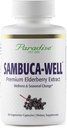 Paradise Herbs Sambuca-ובכן, Sambucas Nigra, European Elderberry 50:1 לחלץ, Super Potent, Ultra, טבעוני, non GMO, Gluten Free, 60 קפסולות צמחוניות