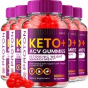 (5 Pack) Proton Keto ACV Gummies Advanced, Proton Keto + ACVmies 1000mg, חלבון Keto + ACV Apple Cider Vinegarmy Proton, Proton Keto +ACV ויטמין B12 (300 חניכיים)