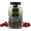BUCKLEBURY 9-in-1 טבעי Saw Palmetto Gummies עם Raspberry & Pomegranate Flavor - Plant-based Prostate Prostate תוספי תמיכה עבור Mens Bladder Health, צמיחת שיער ותמיכה שתן - 60 מסטיקים
