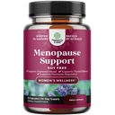 שלם Herbal Menopause תוספת עבור נשים - Soy חינם נשים הורמון מאזן קפסולות עבור Night Sweats Hot Flashes & Mood Swings עם Dong Quai, Chaste Brad & Black Cohosh Root - 75 Count Pack