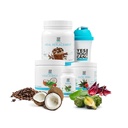 כן, אתה יכול! Detox Plus Kit - דיילי ניקוי טהור משקה החלפת Meal Mix, Shake Booster & תוסף, גוף נקי עבור גברים ונשים, מערכת יומית ניקוי - קפה, Hibiscus