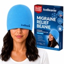 IceBeanie Migraine הקלה Cap, As Seen on Shark Tank, Soft & מתיחה Gel Tension Head Pain Relief Cap, Extended Cooling Hangover Ice Hat, Odorless Head Wrap Ice Pack Wrap, Headache Migraine Mask