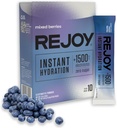 Rejoy - Electrolyte אבקת Packets, 10 Sticks - hydrotion Drink Supplement - Sugar Free, Keto ו- Paleo Friendly, טבעוני, Non-GMO, Easy Open Single-משרתת Stick (Mixed Berries)