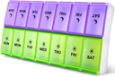 DANYING Extra Large Pill Organer 2 Times a Day, XL Weekly Pill Box, AMPM Pill Case, Pill Container 7 Day, ויטמין Case Twice