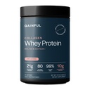 אבקת חלבון Whey, 21g חלבון לשרת, Unflavored, תומך התאוששות שרירים, בריאות משותפת, וטיפוח עור עם Grass-Fed Collagen Peptides, ויטמין C, 14 משרתות