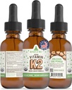 RawGuru ויטמין K2 תוסף - אורגני ויטמין K2 MK7 עם Trace מינרלים - Nano-Processed Antioxidant & Immune Support Tincture - 30 משרתות של טיפות טבעוניות ל -30 מ"ל, Pack של 1 1