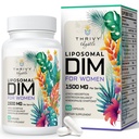 תוסף Liposomal DIM - 1500 מ"ג נשים DIM תוסף - תוספי Estrogen מכילים ויטמין E, Evening Primrose, Black Cohosh, אומגה 3 Fat Acids