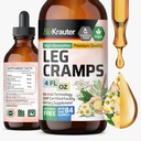BIO KRAUTER Leg Cramps Tincture with Quinine - ג'ינג'ר וצ'מומיל שואבות נוזלים עבור Cramps - Natural Alcohol & Sugar Free Formula - טבעוני טיפות 4 Fl.Oz.