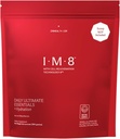 IM8 Daily Ultimate Essentials All-in-1 Multivitamin תוסף, 92 חומרים מזינים עשירים תרכובות CoQ10, Probiotics, ויטמינים, ירקות, GF, Acai מעורב ברי (30 משרתים, Refill Pouch)