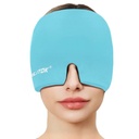 ExQUISLIFE Migraine Headache הקלה Cap, Gel Ice Head Wrap, Hot and Cold Therapy, Headache Eyes Mask for Sinus, Puffy Eyes, Tension and Stress Relief (כחול)