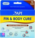 ממשק API 2 Pack של Fin and Body Cure Freshwater Fish אבקת תרופות לטיפול במחלות Bacterial, Treats Body Slime, Eye Cloud, Fin and Tail Rot ו- Gill Disease (10-Count) (2 פריטים)