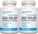 P Puregen Labs תוספת גז הקלה Softgels עם Simethicone 125 מ"ג | Fast Relieve of Stress, Bloating and Painful Discomfort - 2 Pack | Total 240 Softgels