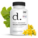Nootropics Brain Support תוסף - 30 קפסולות - Focus & Memory Supplement for Brain with Bacopa Monnieri, Huperzia Serrata, St. John's Wort & גינקו בילובה - תמיכה עצבית