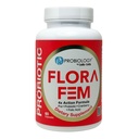 בל +Bella Probiology פלורה Fem - Daily Probiotics for Women - 4X Action Prebiotic + Probiotic + Cranberry + Folic Acid for Digestive, Urinary Tract, Reproductive & Vaginal Health - 60 Caps Caps