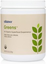 Isagenix Organic Greens, Superfood Drink Mix of Phytonutrient drink Mix with Organic Spinach, Kale, Spirulina, Chlorella, ברוקולי, ועוד כדי לתמוך בדיאט - 270 גרמים (30 משרתים)