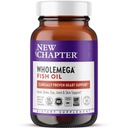 New Chapter Wholemega Fish שמן תוסף - 2000 מ"ג לשרת, פרובנטי פרובנס Wildאלסקה סלמון שמן עם אומגה 3 + ויטמין D3 + Astaxanthin, 60 Softgels