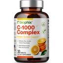 ויטמין C-1000 מ"ג 30 טבליות מורכבות - עם Calcium Citrus Bioflavonoids Acerola Rutin - תמיכה בריאות החיסון