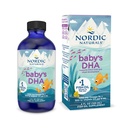 Nordic Naturals Baby's DHA, Unflavored - 4 oz - 1050 מ"ג אומגה 3 + 300 IU ויטמין D3 - תמיכה המוח, חזון ועצבו פיתוח מערכת אצל תינוקות - Non-GMO - המשרתים May Vary Vary
