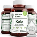 טבעי Nutra Kelp Iodine Thyroid תמיכה תוסף, חיזוק מערכת החיסון, ו Regulates Metabolism, ים טבעוני Kelp, Non GMO, Atlantic Sourced Seaweed Extract, 225 mcg, 250 טבליות (Pack of 2)