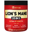 Zolotus 35 ב 1 Lions Mane Mushroom קפסולות Cordeyceps, Reishi, Elderberry, Ashwagandha, Panax גינזנג - 120 הרוזן