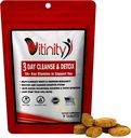 VITINITY 3 Day Detox - Natural Whole Body Detox Pills - קולקציה לבריאות העיכול - תוספת צמחית למשקל, בולים, ו-Constipation Relief - Apple Cider Vinegar & Cayenne Pepper (1)