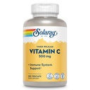SOLAרי ויטמין C 500 מ"ג, Two-Stage Timed לשחרר - Antioxidant ו- Immune Support Supplement - ויטמין C עם Rose HIPS ו- Acerola, טבעוני, Gluten Free, 60-Day Promise, 250 משרתים, 250 VegCaps