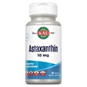 KAL Astaxanthin 10mg, Powerful Antioxidants Supplement, Eye Health and Brain Supplement, from Natural Plant Source, non-GMO, טבעוני, Gluten Free, 30 משרתים, 60 VegCaps