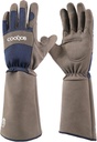 COOLJOB Thorn Proof Rose Pruning Garden Gloves for Men, Long Oakded Yard Work for Bush, Blackberry, Cactus, Heavy Duty/Puncture Resistant/Machine Washable, Xlarge, הצי