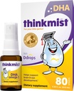 Ddrops | Thinkmist Kids DHA אומגה 3, 80 Sprays - תוספת יומית נוזלי אומגה 3 - תומך בתפקוד המוח בריא / חזון. לא סוכריות, לא-GMO