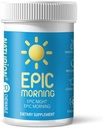 Epic Morning - Liver Detox &תיקון תוסף עם DHM, Milk Thistle, ויטמין C, B1, B2 & Pomegranate - Natural Pomegranate & Peach Flavor - 20 טבליות Chewable עבור Liver Support & Morning Recovery & Morning Recovery
