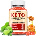 Keto ACV Gummies מתקדם פורמולה, Apple Cider Vinegar Gummies פורמולה עם אבקת מיץ Pomegranate B12, 1500MG טבעוני non GMO 56 Gummys