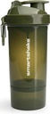 Smartshake O2GO One פלסטיק חלבון Shaker 800 מ"ל | 27 oz - Leakהוכחה Screw-on Lid - BPA Free - Unisex - צבא ירוק