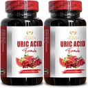 URIC Acid Support - Uric Acid ויטמינים לגברים ונשים, Folic Acid ו Tart Cherry המכילה חומרים שאינם GMO - 2 בקבוקי 120 קפסולות