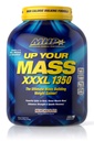 ביצועים אנושיים מקסימליים MHP UYMXXXL 1350 Mass Building Weight Gainer, מסת שריר מקבל, w / 50g חלבון, קלוריות גבוהה, 11g BCAAs, Leucine, חלב שוקולד, 8 משרתים